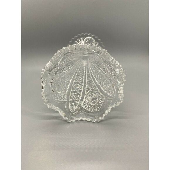 Vintage Imperial Glass Vase Daisy and Button Cut Sawtooth‎ Edge 1950s - Picture 2 of 4